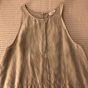 wilfred linen cropped tank top / size S